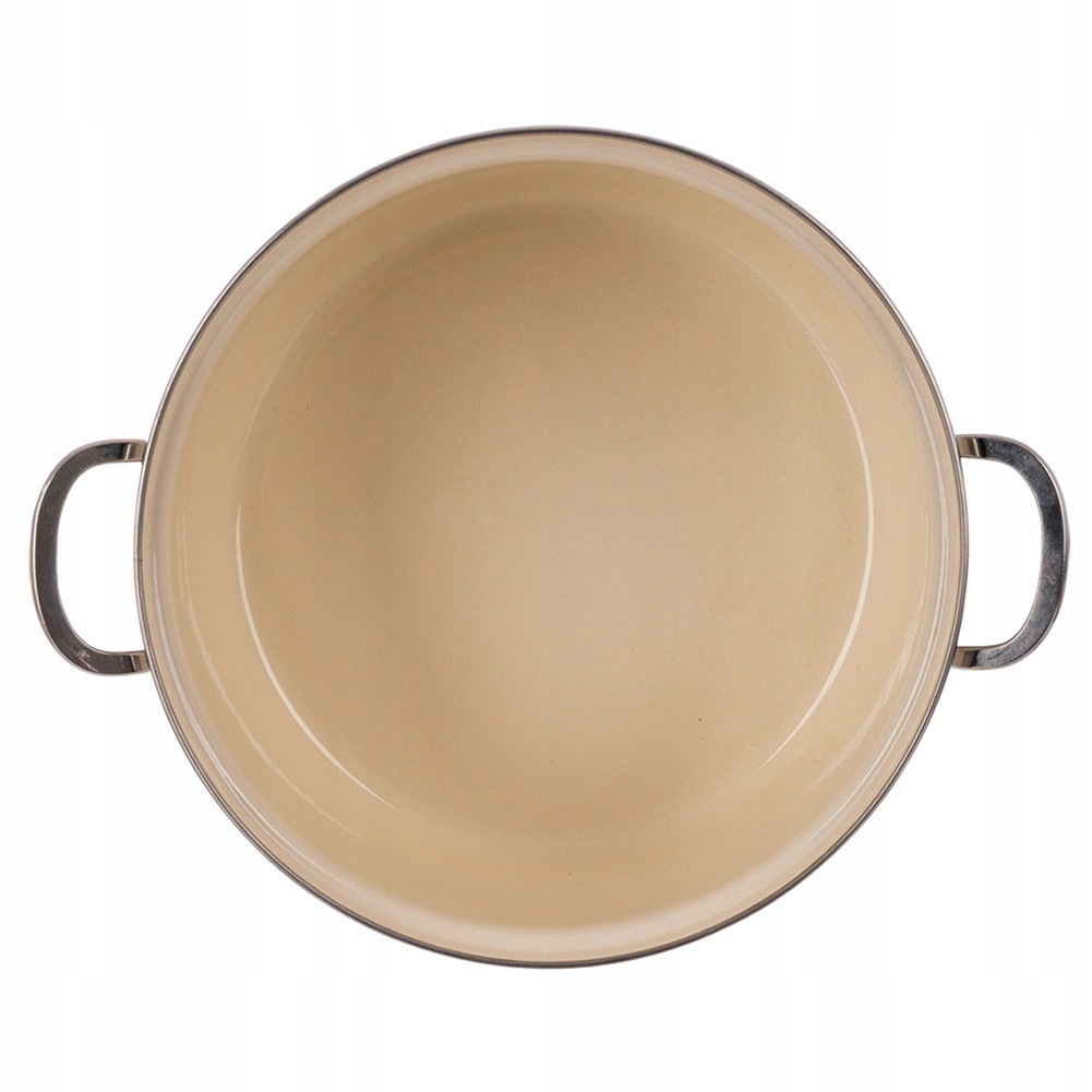 Hrnec Smaltovaný Krémový s Maky 26 cm 5 L na Indukci