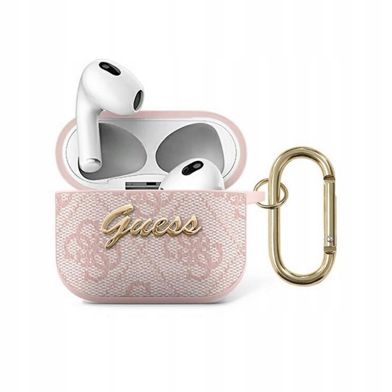 Guess 4G Script Metal Collection GUA34GSMP do AirPods 3 Różowy