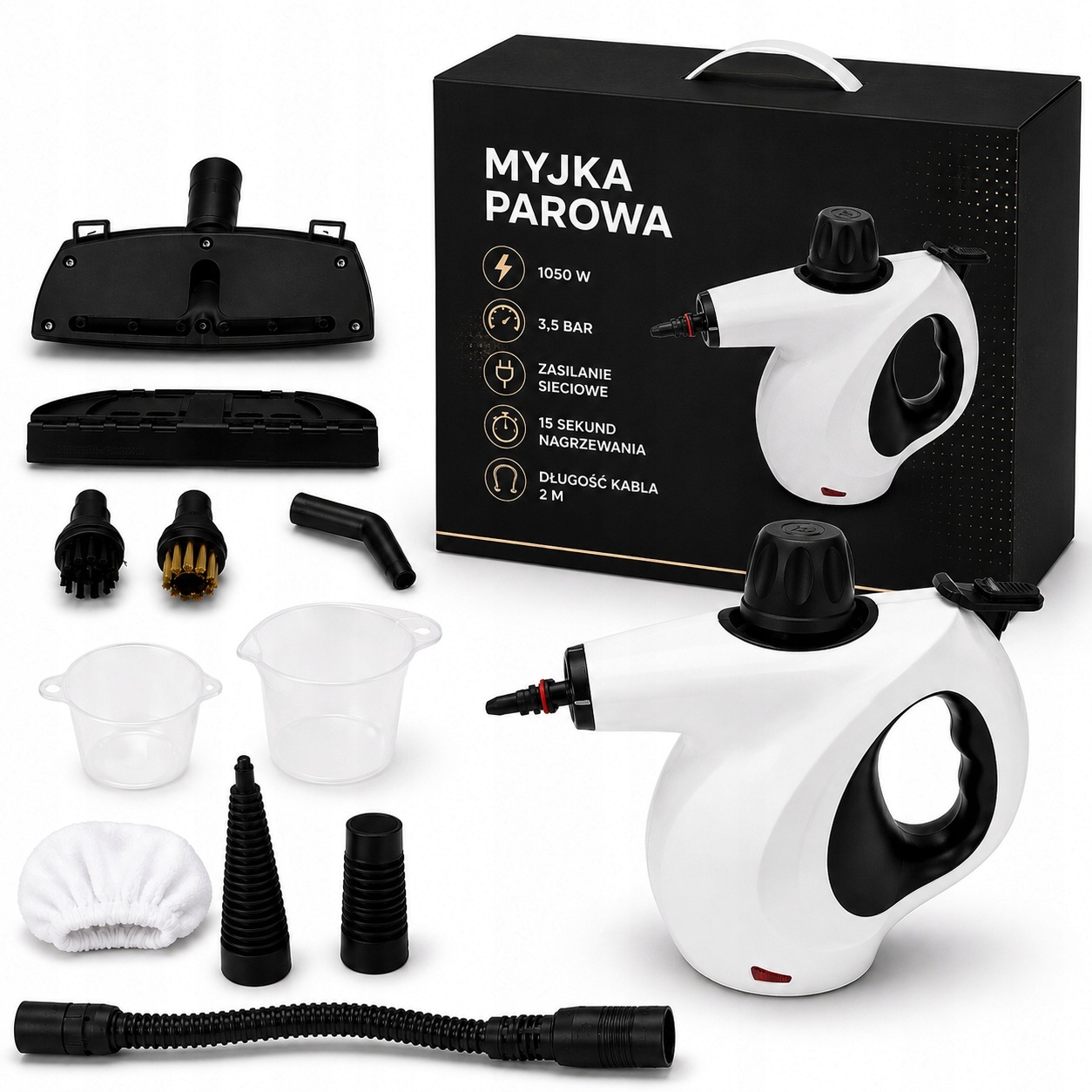 Parní čistič vysavač do kuchyně koupelny 1050 W 3.5 bar na spáry