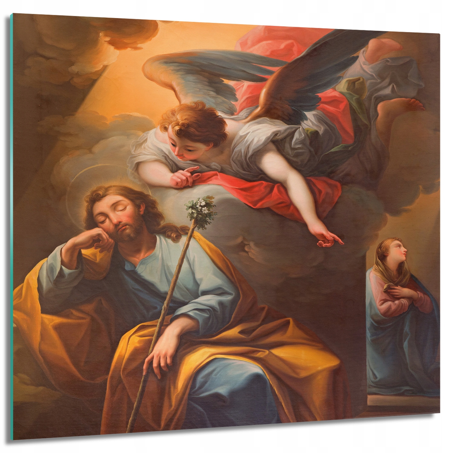 Skleněný nástěnný obraz Vize svatého Josefa 60x60
