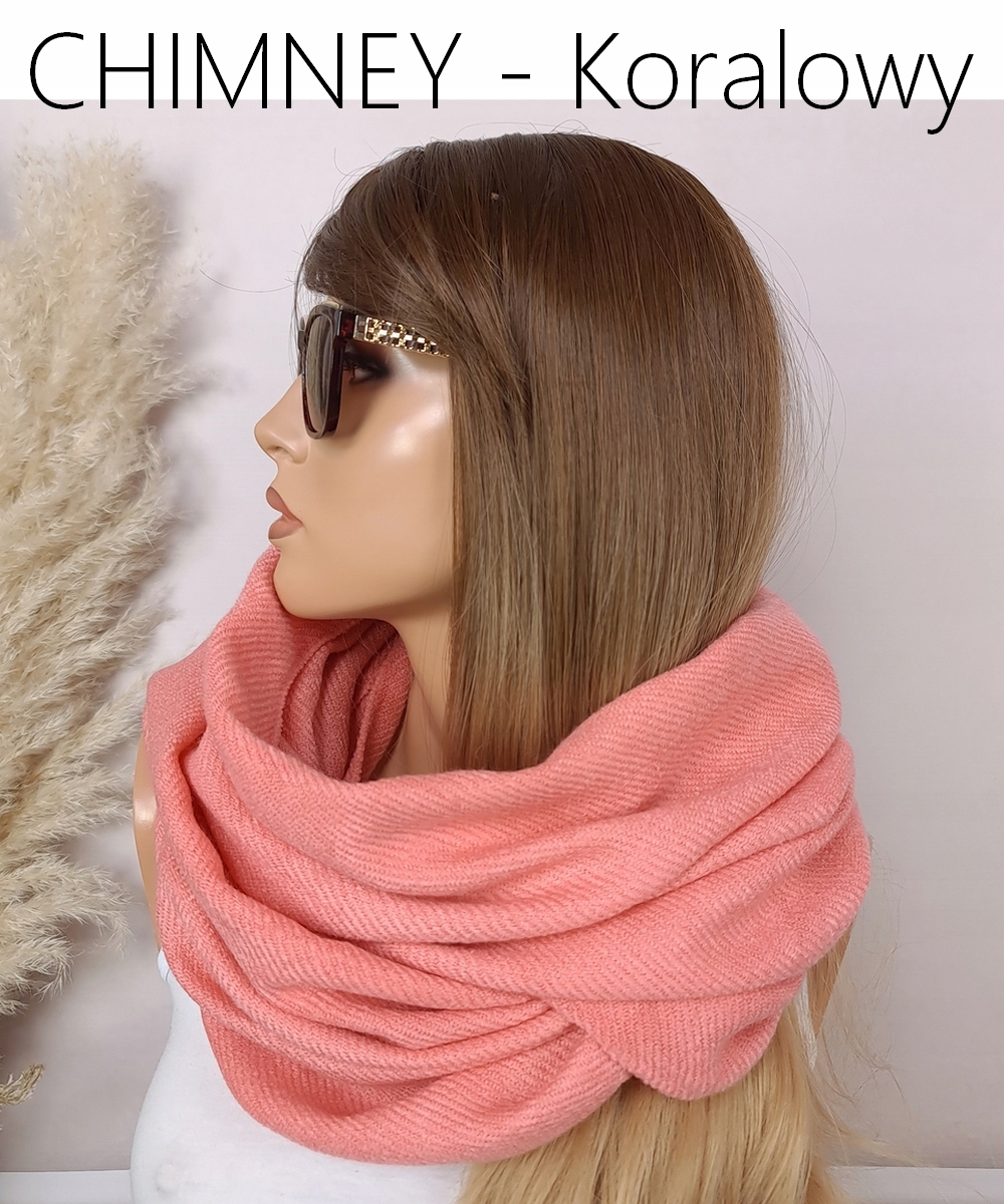 CIEPŁY KOMIN GŁADKI GRUBY szal zimowy - KOLORY Marka Distribution4you