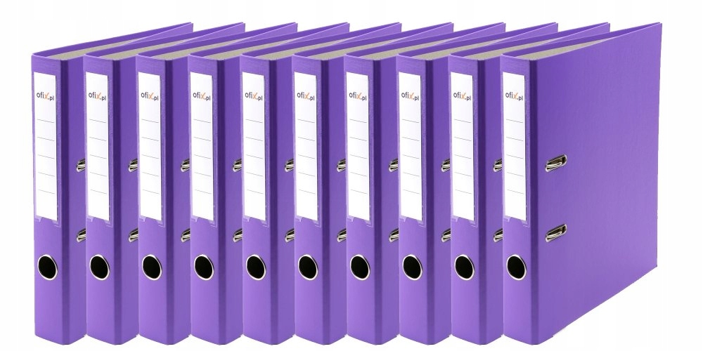 10 x SEGREGATOR OFFICE A4 50MM Z OKUCIEM Fioletowy