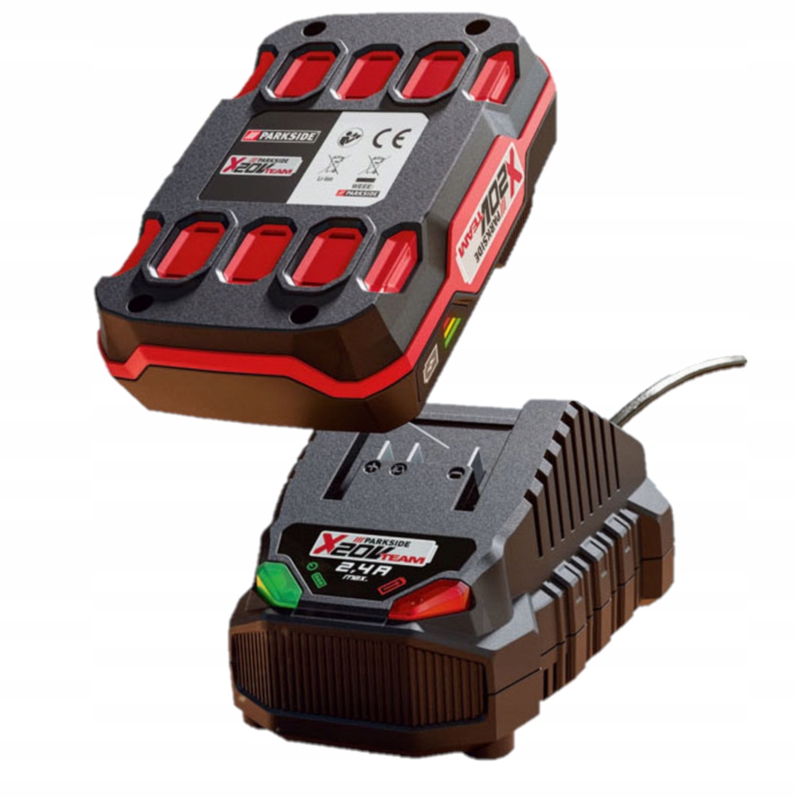 

Zestaw Parkside Akumulator 2Ah Ładowarka 65W 2.4A