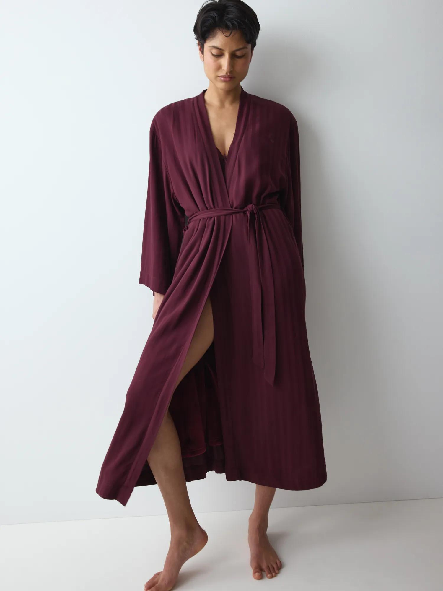Amourette Jacquard Long Robe 36-38
