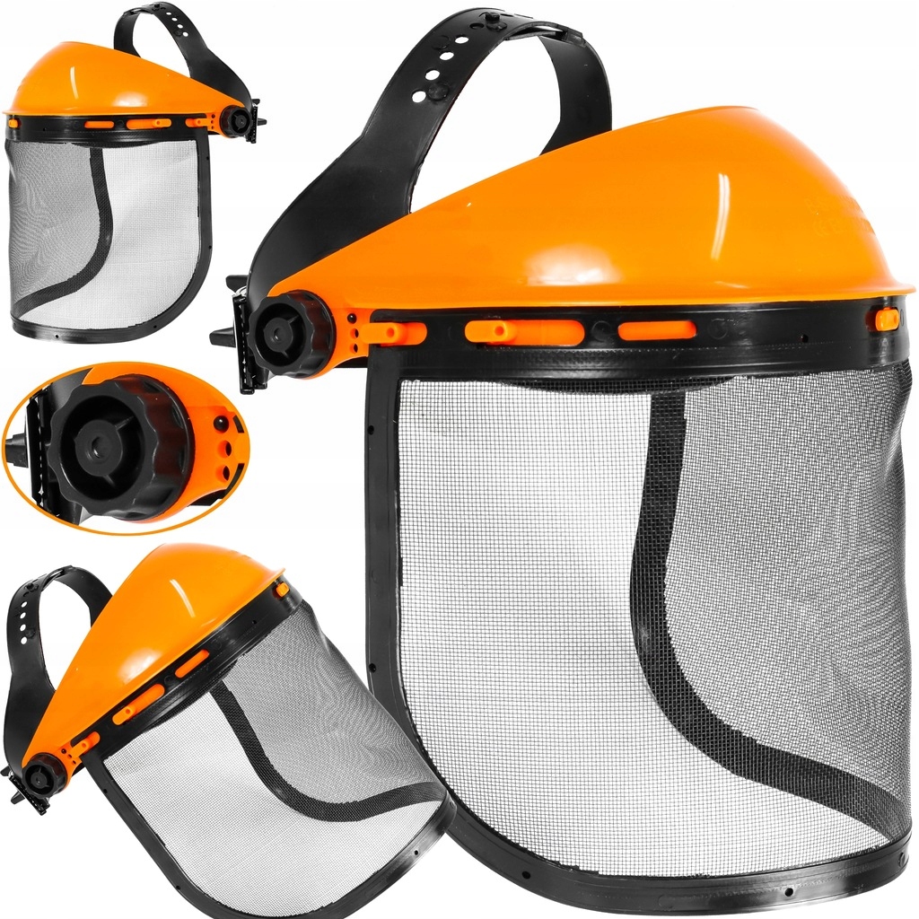 MASKA PRZYŁBICA OCHRONNA TWARZY OSŁONA Z SIATKĄ KOSY SPALINOWEJ PODKASZARKI