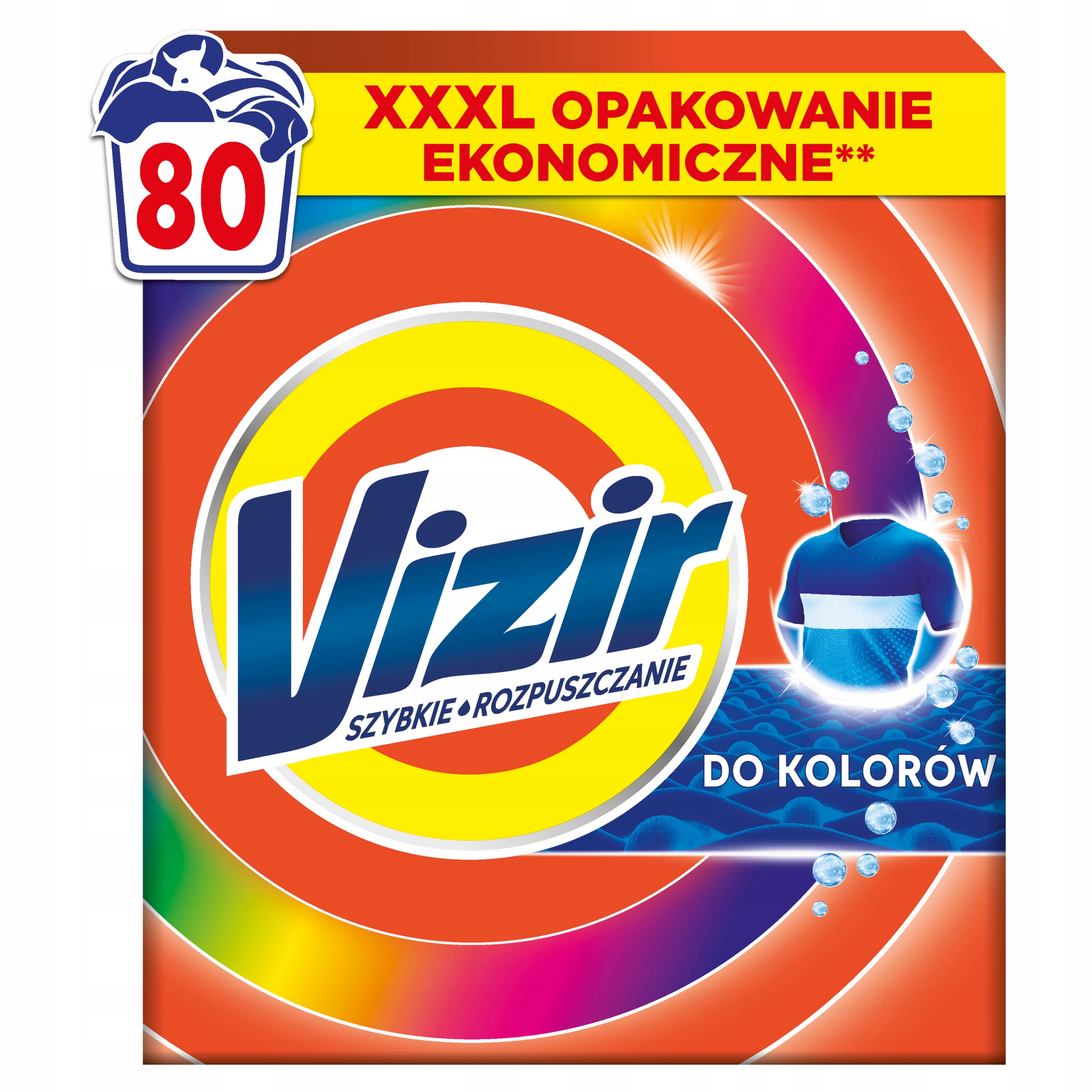 Vizir Proszek Do Prania Kolorowych Tkanin, 4.4 kg, 80 Prań