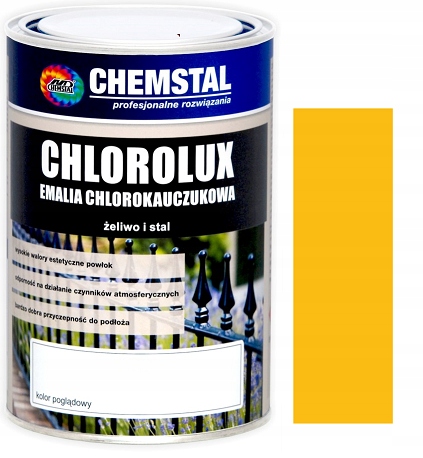 Emalia chlorokauczukowa CHLOROLUX 10L ZÓŁTY 1003