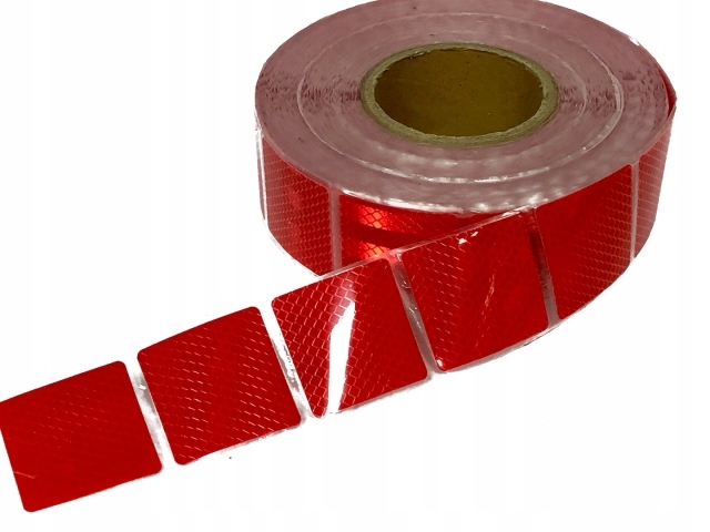 TAŚMA ODBLASKOWA SAMOPRZYLEPNA SEGMENT CZERWONA 1M