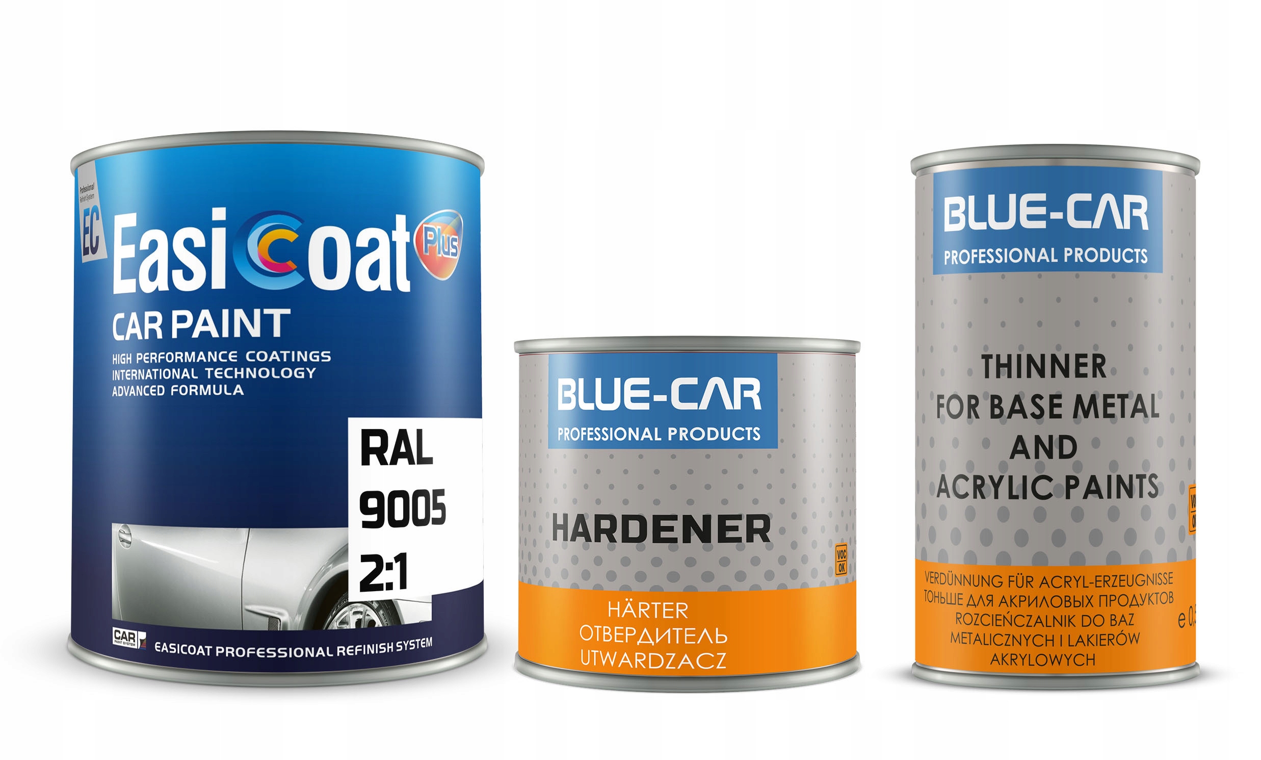 ZESTAW RAL9005 FARBA AKRYL CZARNA ROZPUSZCZALNIK