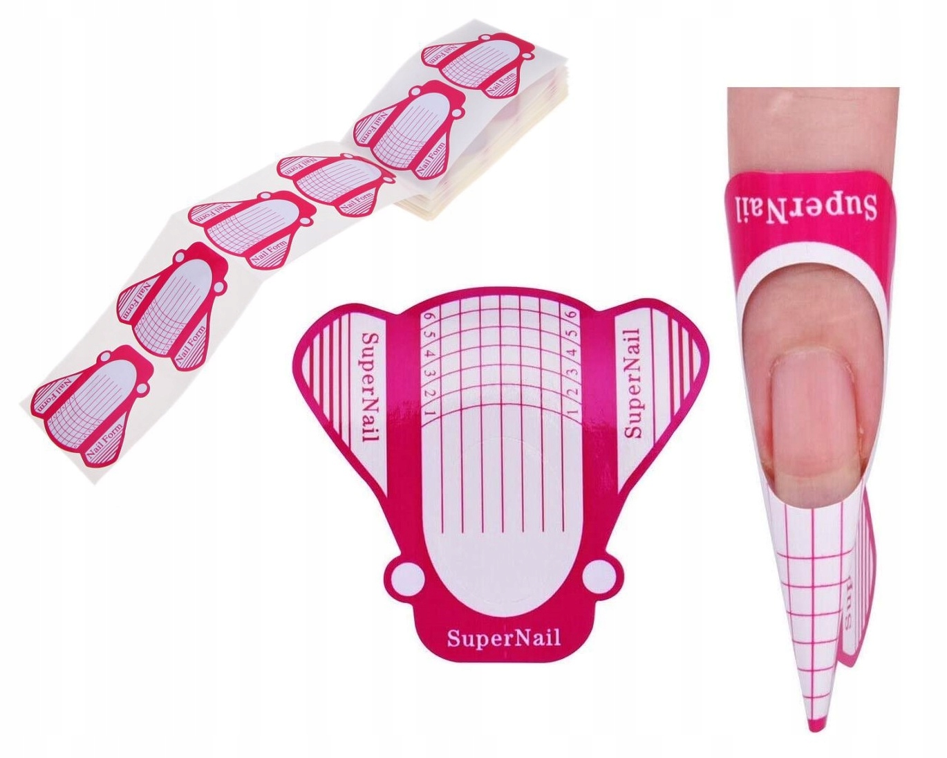 

Szablon formy przedłużanie paznokci akryl 20 szt