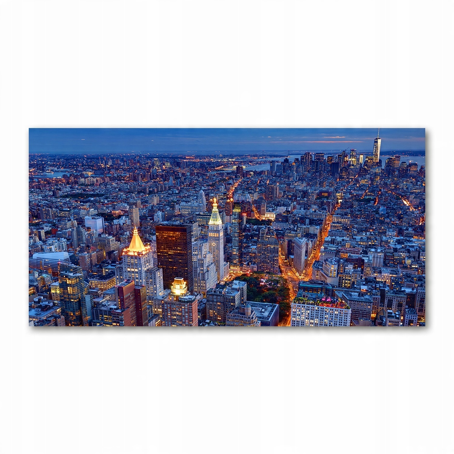 

Foto obraz akryl zdjęcie Manhattan nocą 120X60 cm