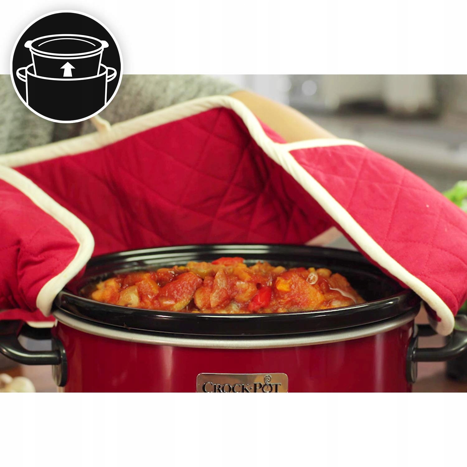CROCK-POT Wolnowar 3,5L 2 Ustawienia Temperatury Czerwony — miniatura 3
