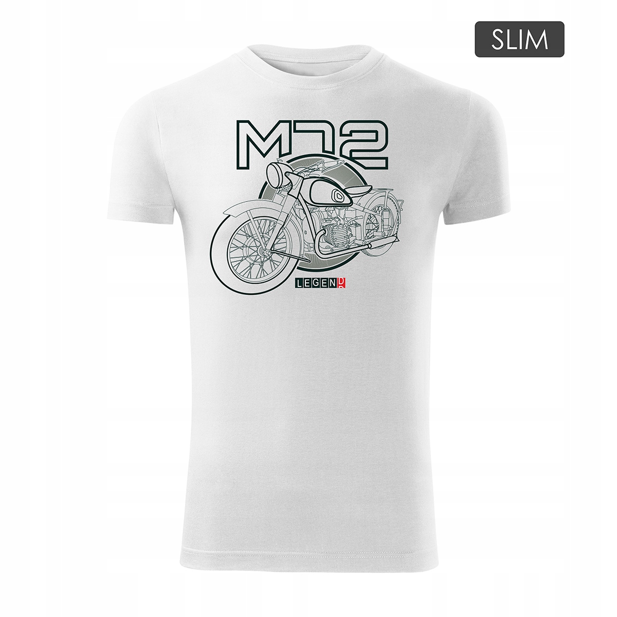 

Koszulka motocyklowa z motocyklem M72 Dniepr Ural