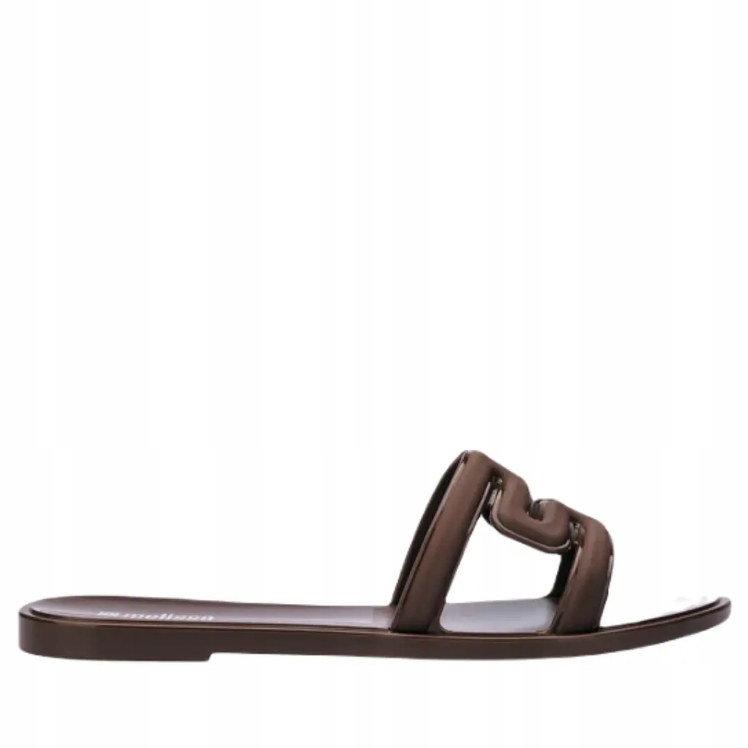 Nazouváky pantofle Melissa M 36148 M silde brown 39, Hnědá