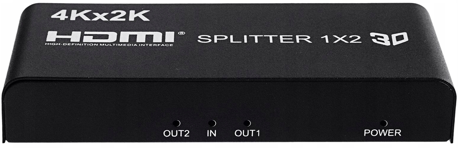 Rozgałęźnik HDMI 1/2 Splitter 2x TV Rozdzielacz Sygnału HD 4K 1x2 Spliter Stan opakowania oryginalne