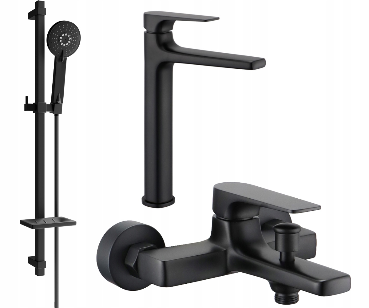 Mexen Lynx DQ40 vanová souprava mosaz černá s nastavitelným držákem
