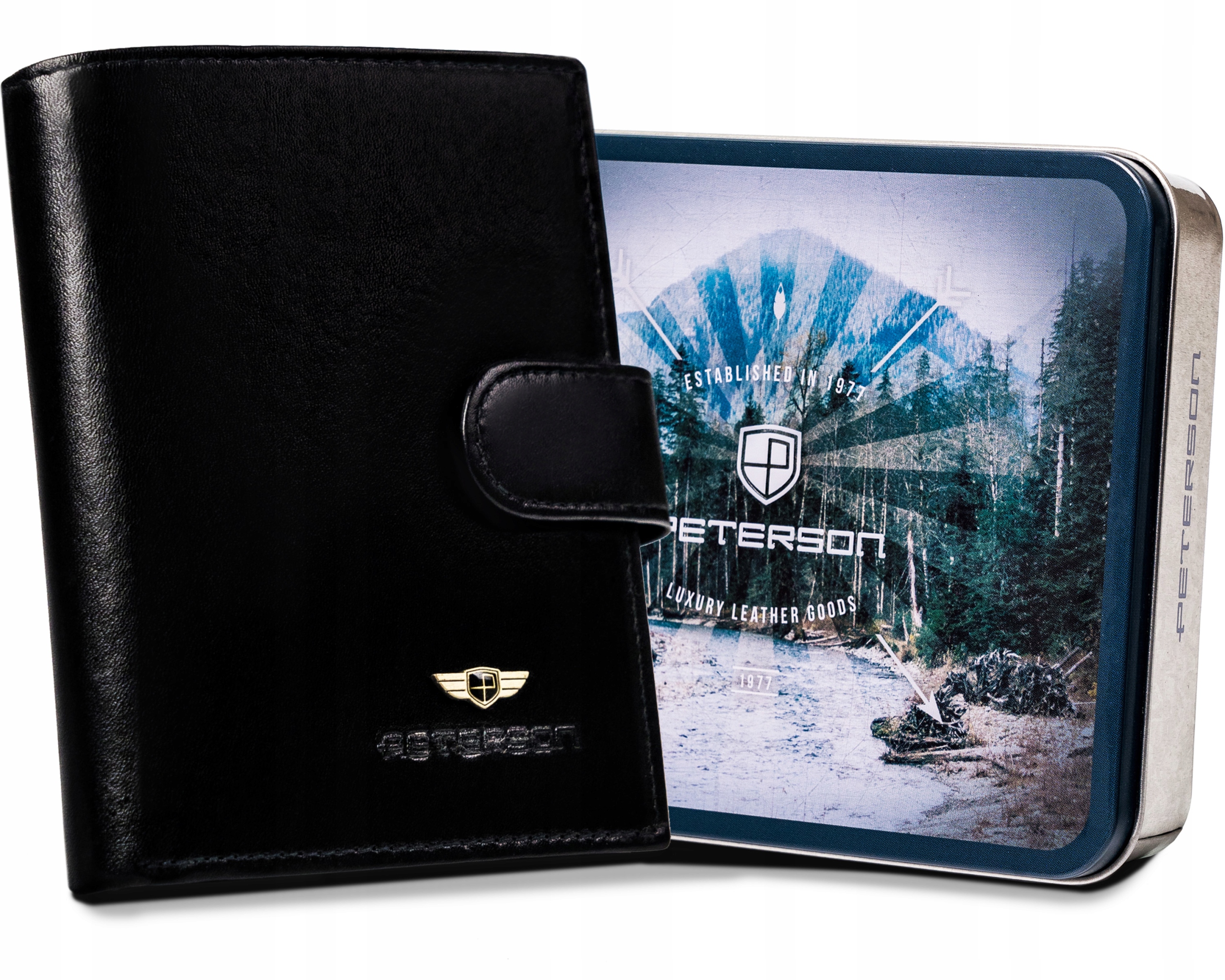 Pánská peněženka z pravé kůže Peterson elegantní kožená s Rfid
