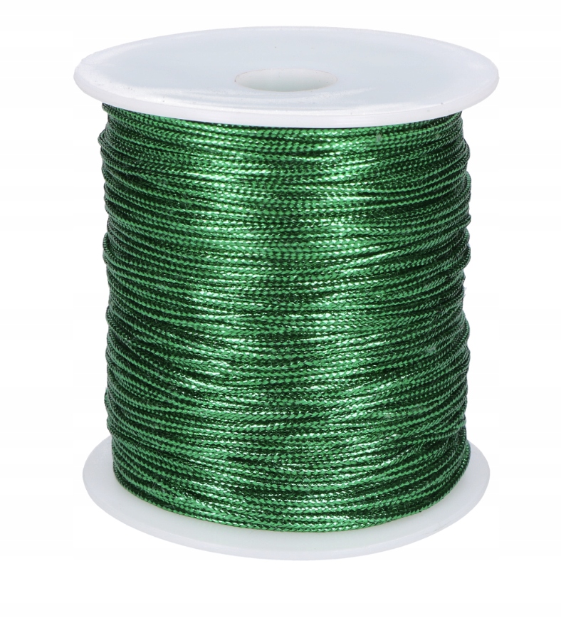 

Sznurek metalizowany zielony dekoracyjny 100mb
