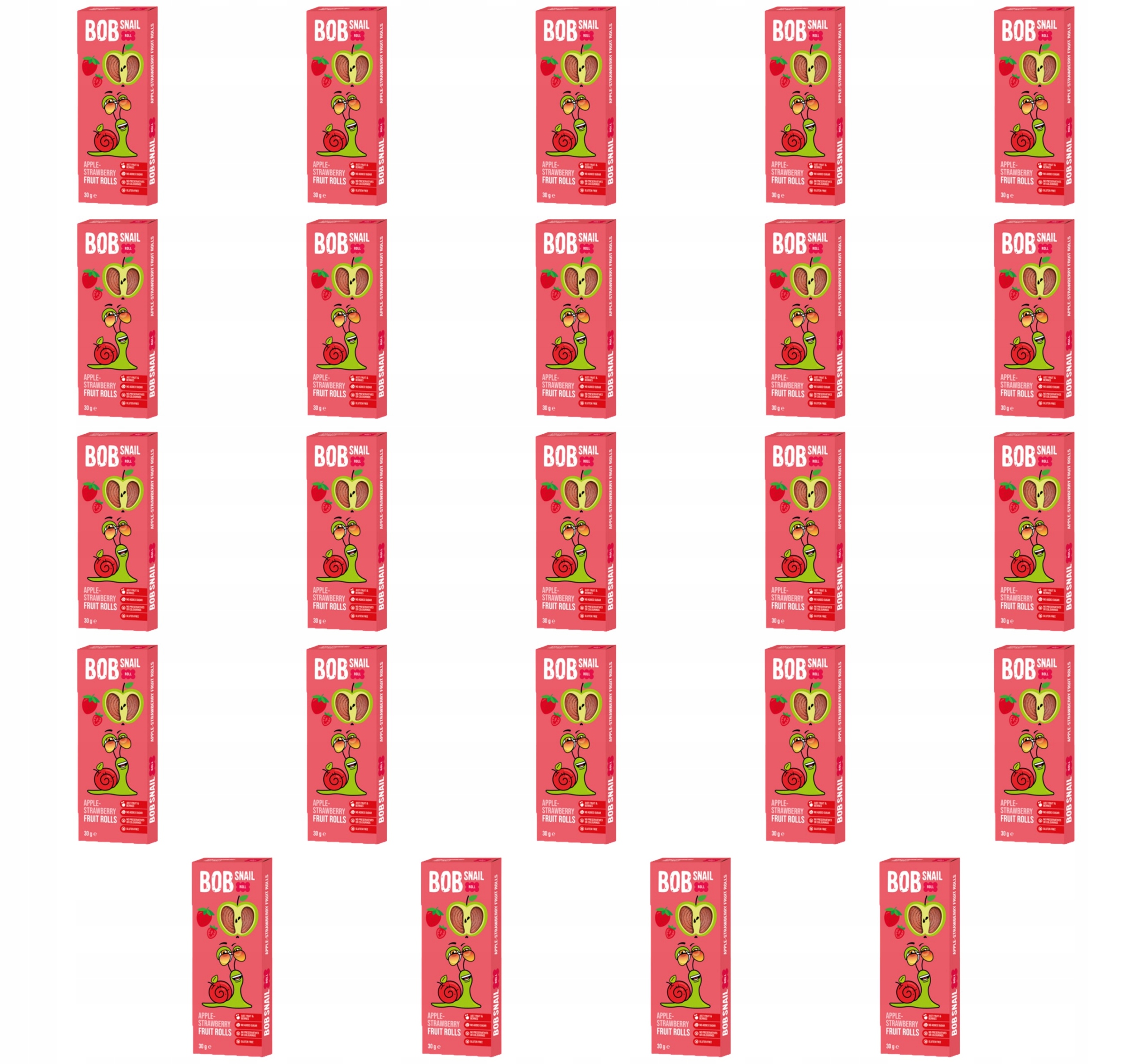 Bob Snail Roll Jablko-Jahoda 30g X24