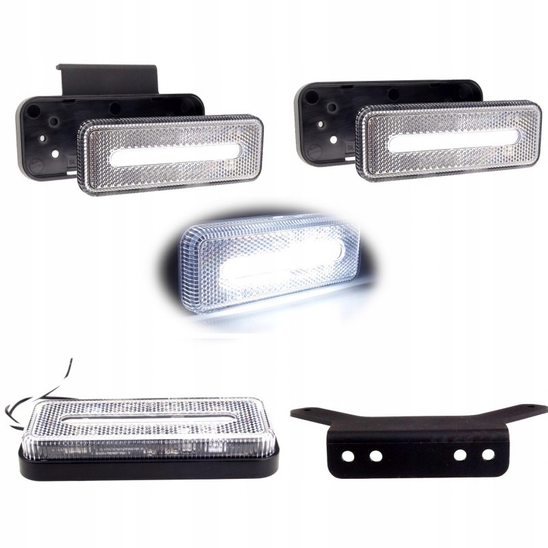 LAMPA OBRYSOWA BIAŁA PROSTOKĄTNA LED NEON OBRYS OBRYSÓWKI DO BUSA 12V 24V