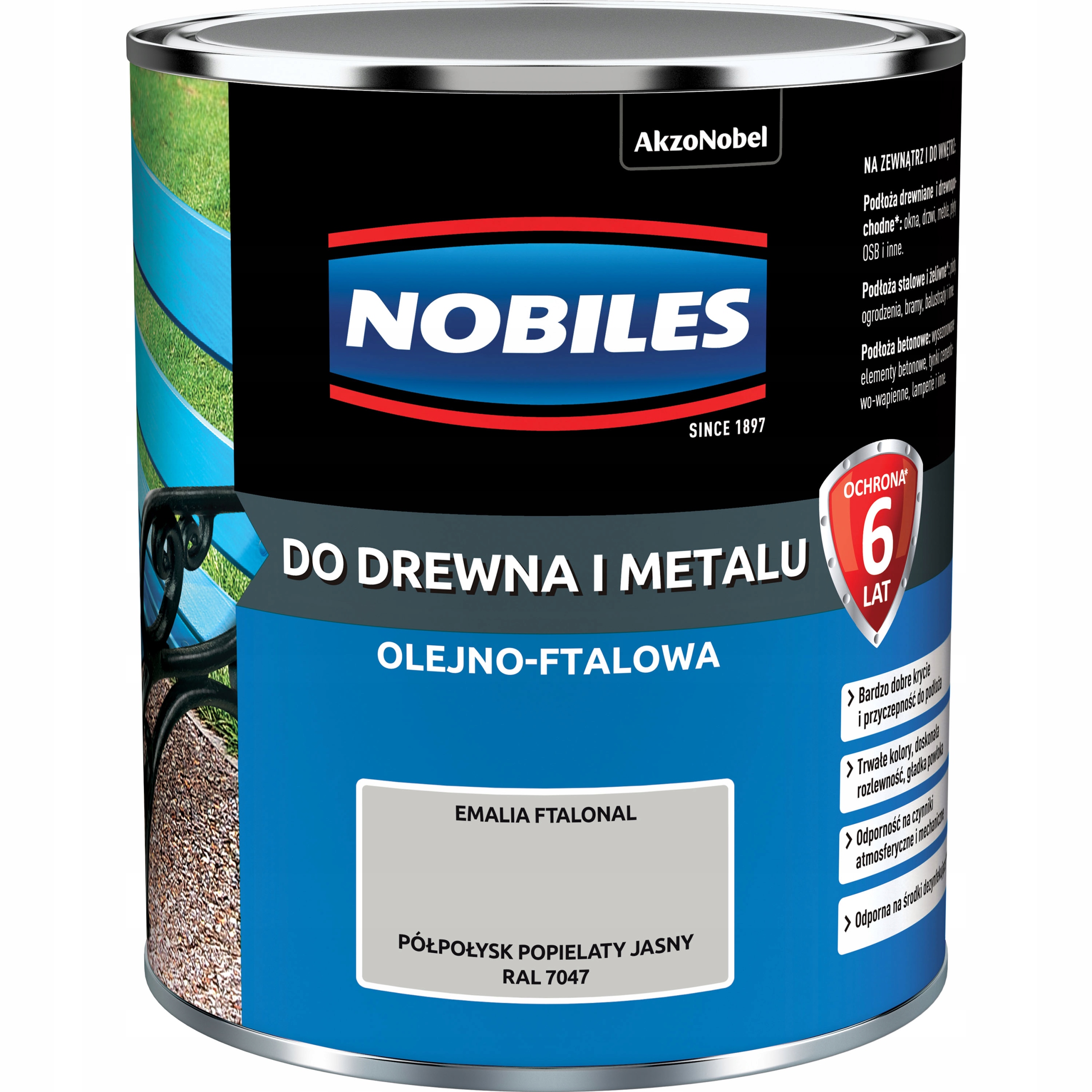

Nobiles Ftalonal Farba Popielaty Jasny 0,7L