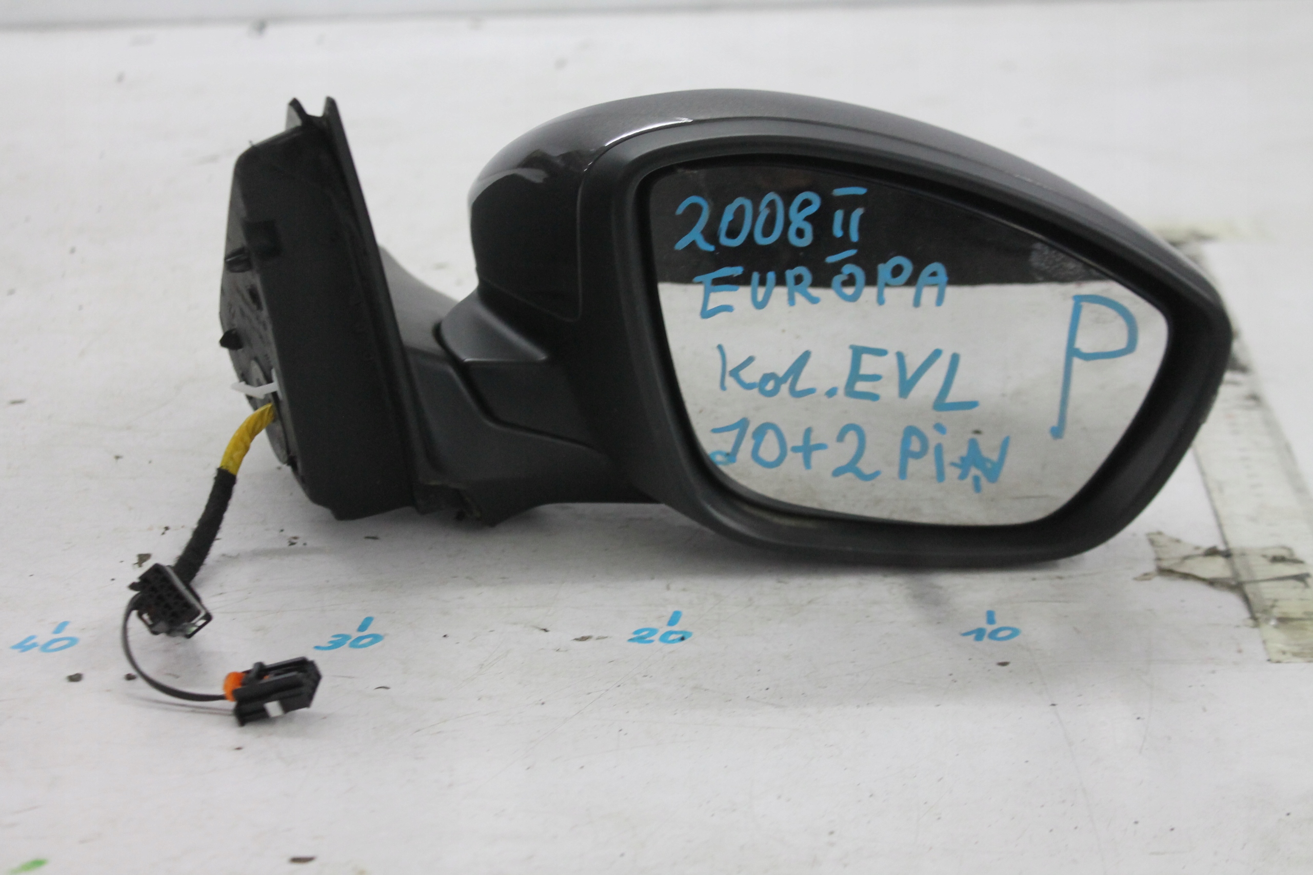 mirror right 12PIN PEUGEOT 2008 II EVL 19- EURO