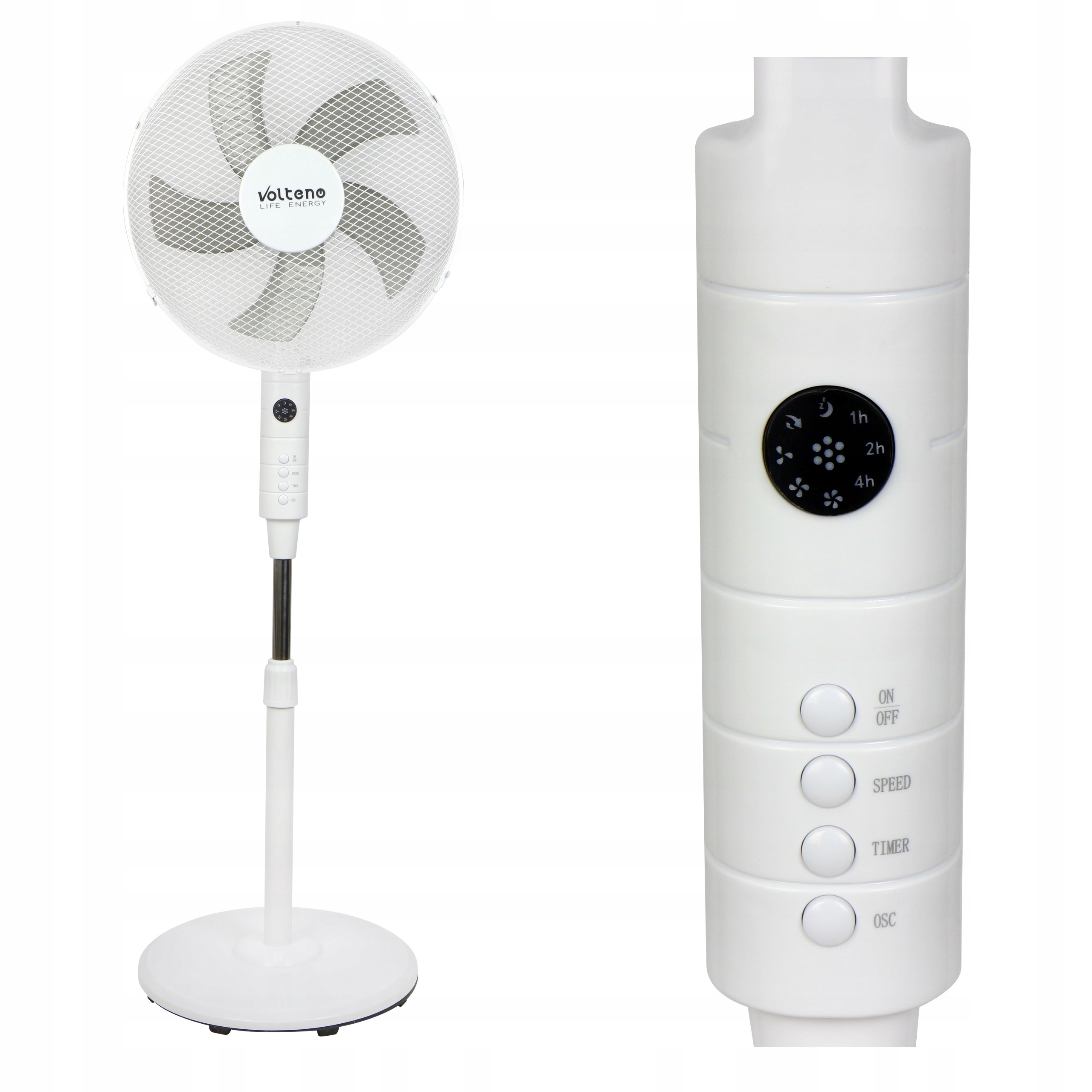 Podlahový Ventilátor Stojící Větrák Tichý Výkonný 40W Vrtule 36cm Pilot