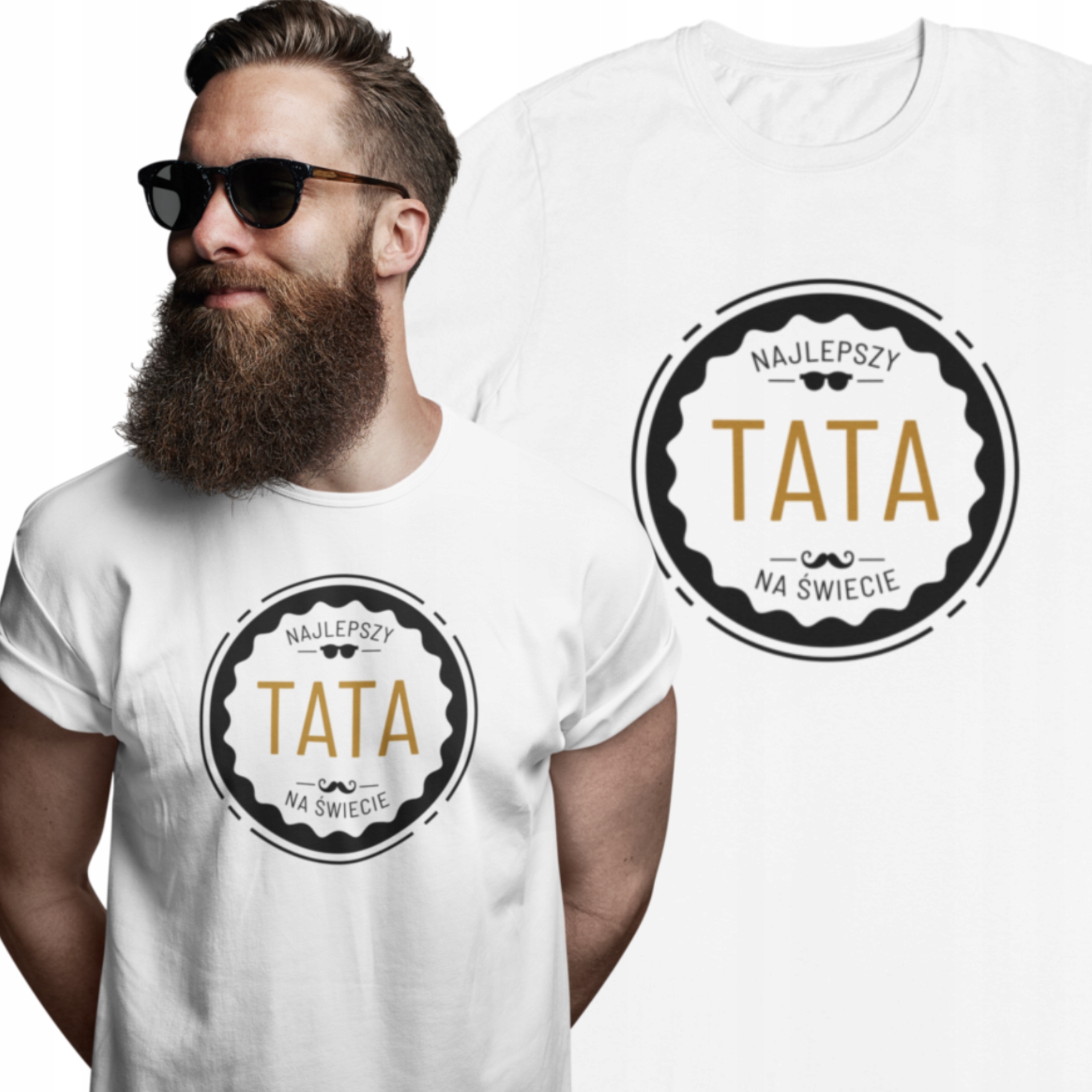 

T-shirt Męski Najlepszy Tata Na Świecie Dzień Ojca