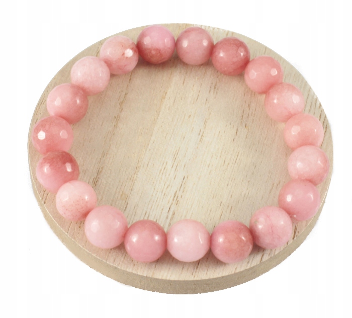 

Bransoletka Kamień Naturalny Jadeit Br Róż 10 MM