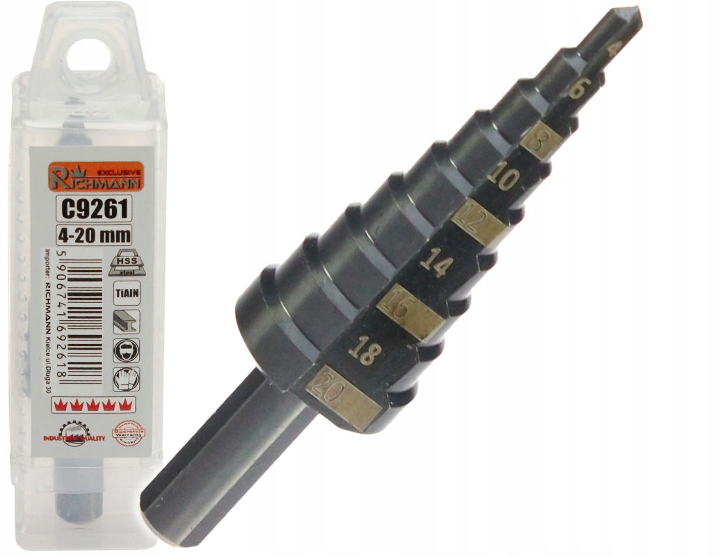 

Wiertło Stopniowe 4-20MM Do Metalu C9261 Richmann
