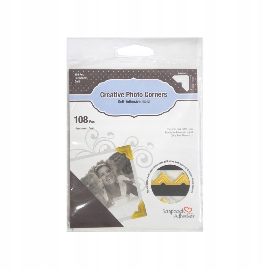 

Narożniki rożki do wklejania zdjęć Złote 108 szt.
