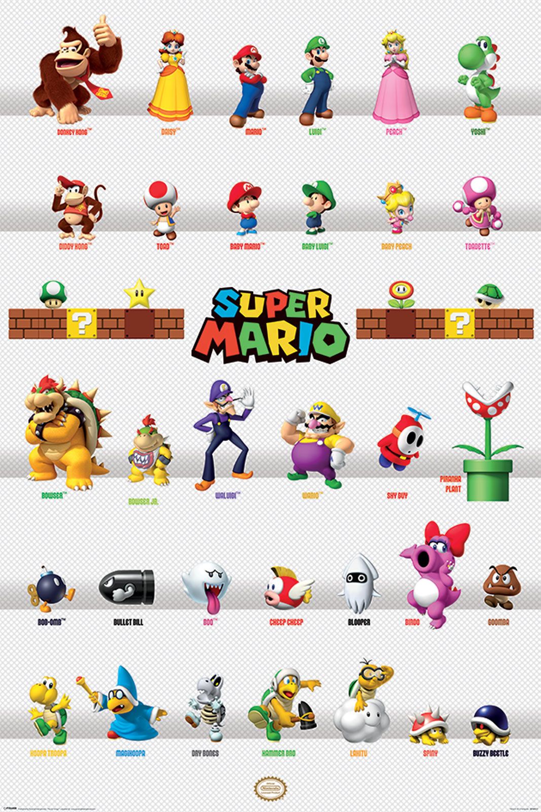 

Plakat na ścianę Mario Bohaterowie 61x91,5