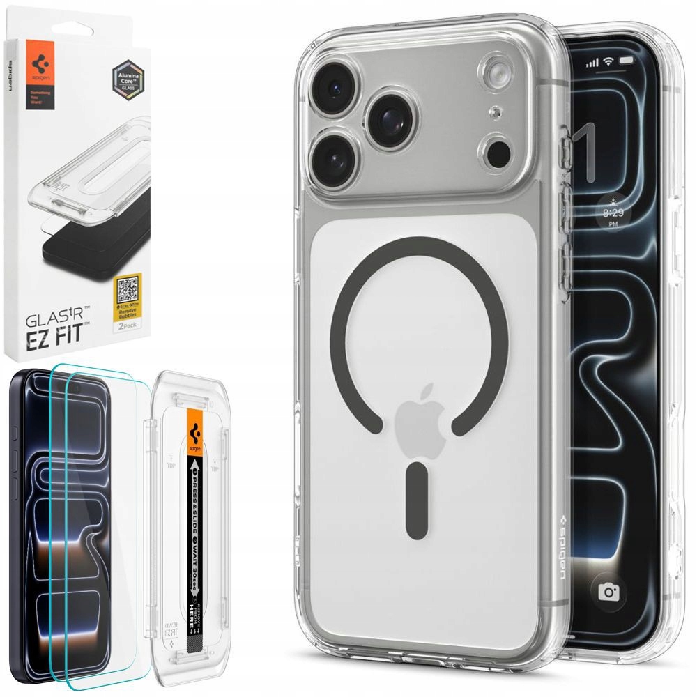 Pouzdro Spigen Set Ultra Hybrid s MagSafe 2x Sklo pro iPhone 17 Pro Max