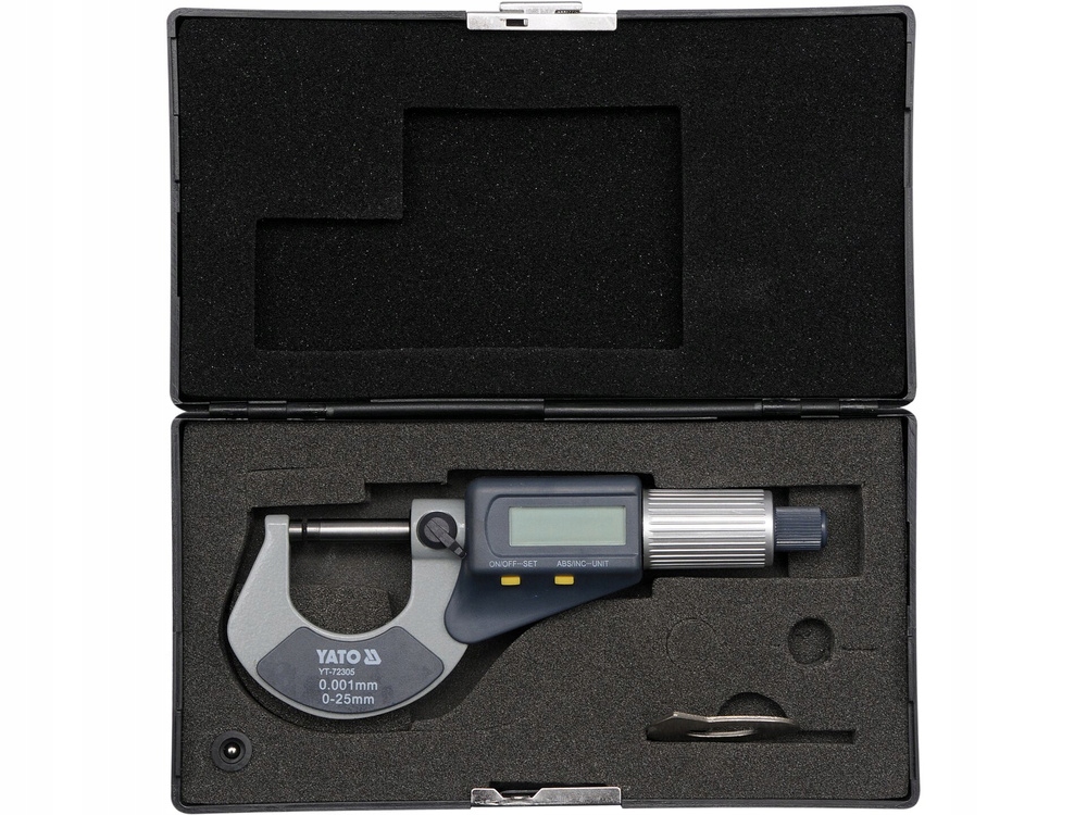 MIKROMETR 0-25MM Z WYŚWIETLACZEM CYFROWYM YATO