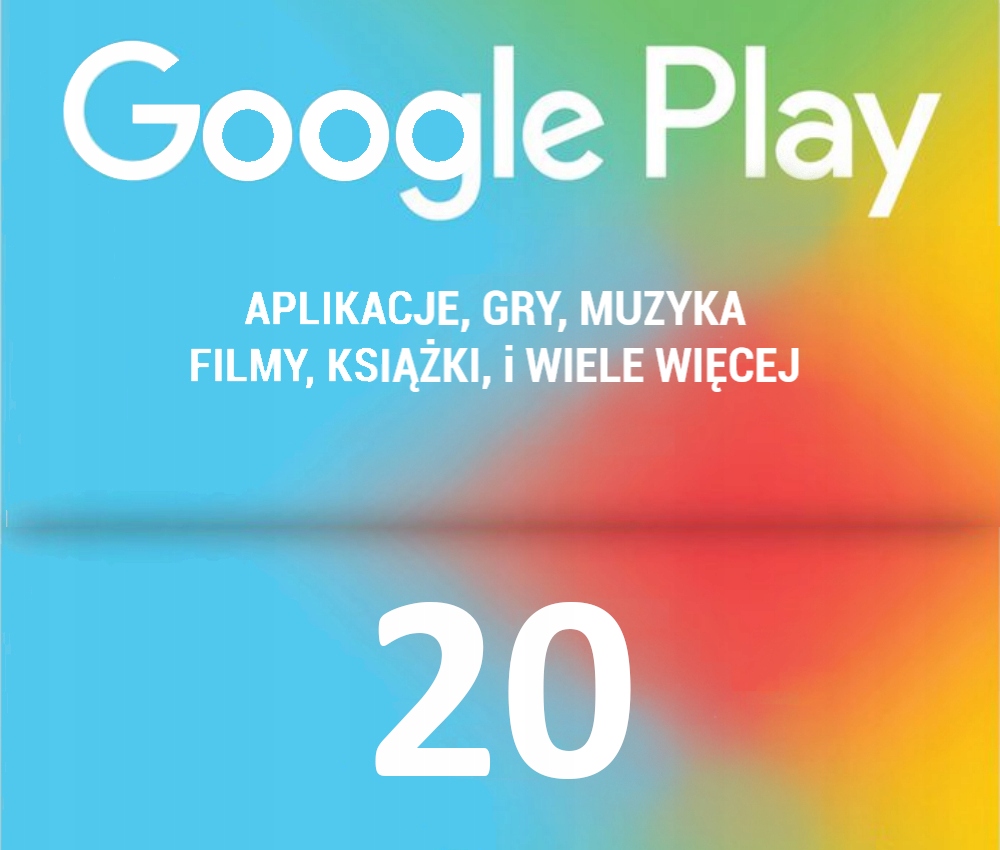 Google Play 20 злотых Код Карты для Пополнения Android