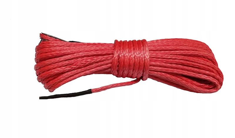 LINA SYNTETYCZNA DO WYCIĄGARKI 6MM 15MB CZERWONA