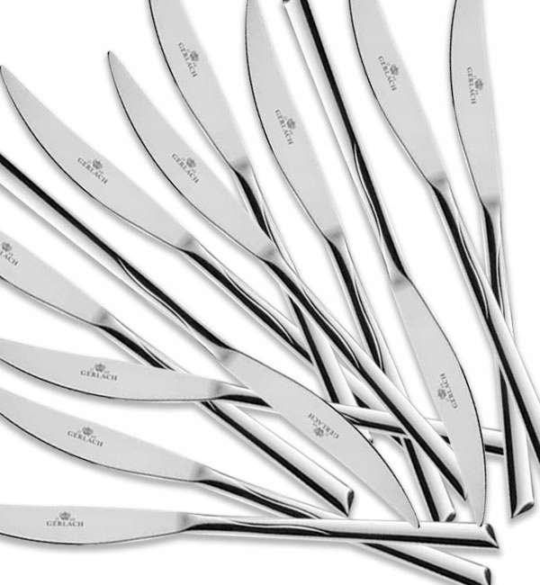 GERLACH FLAMES SZTUĆCE 12x NÓŻ OBIADOWY LUZ POŁYSK