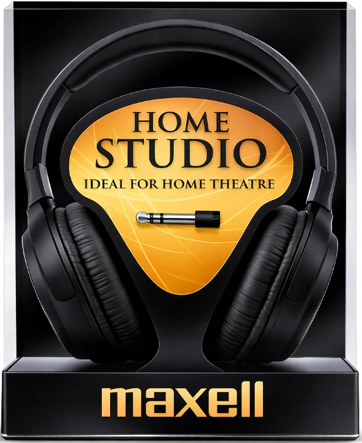 Maxell Home Studio słuchawki skórzane przewodowe Nauszne Jack 3,5 mm Czarne