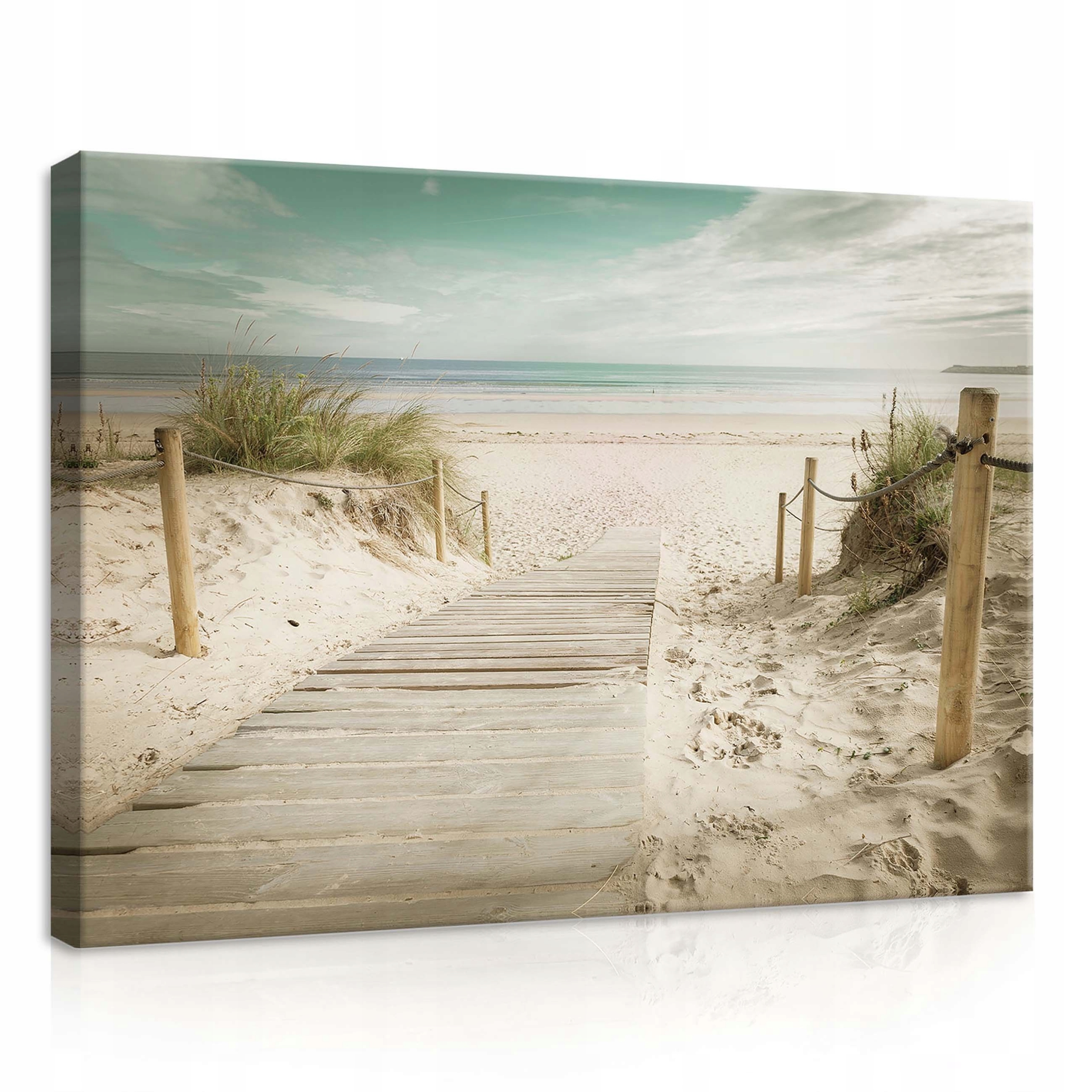 Obraz 70x50 Moře pobřeží pláž dřevěná stezka klid nebe duny relaxace