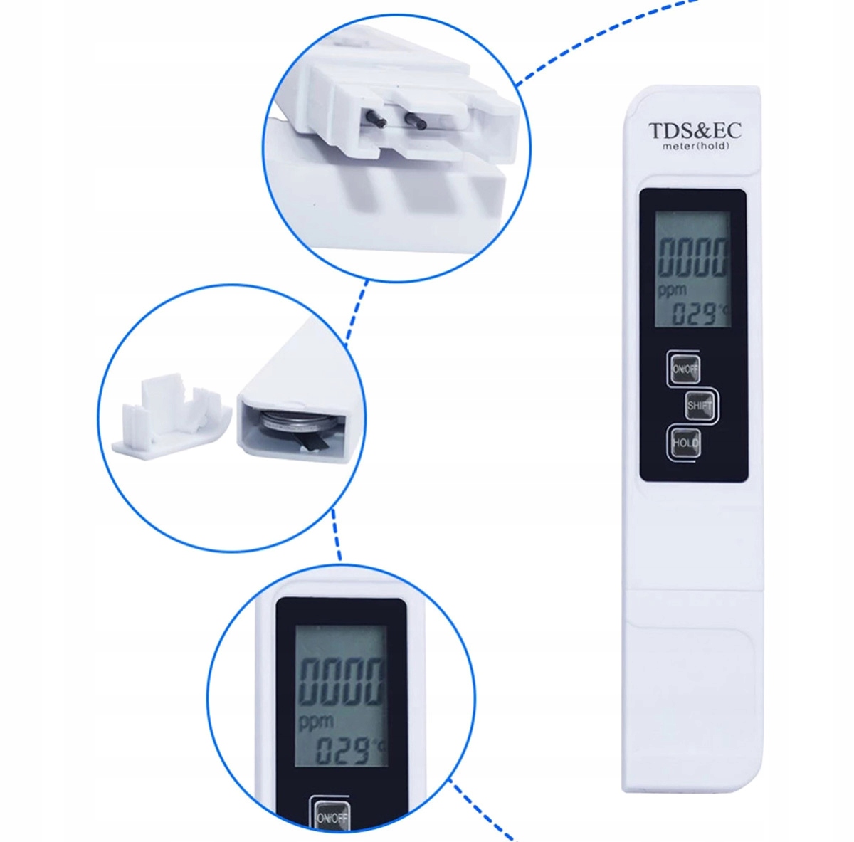 MIERNIK TESTER TWARDOŚCI PRZEWODNOŚCI WODY KONDUKTOMETR TDS EC TEMP AG180A Kod producenta APT_AG180A