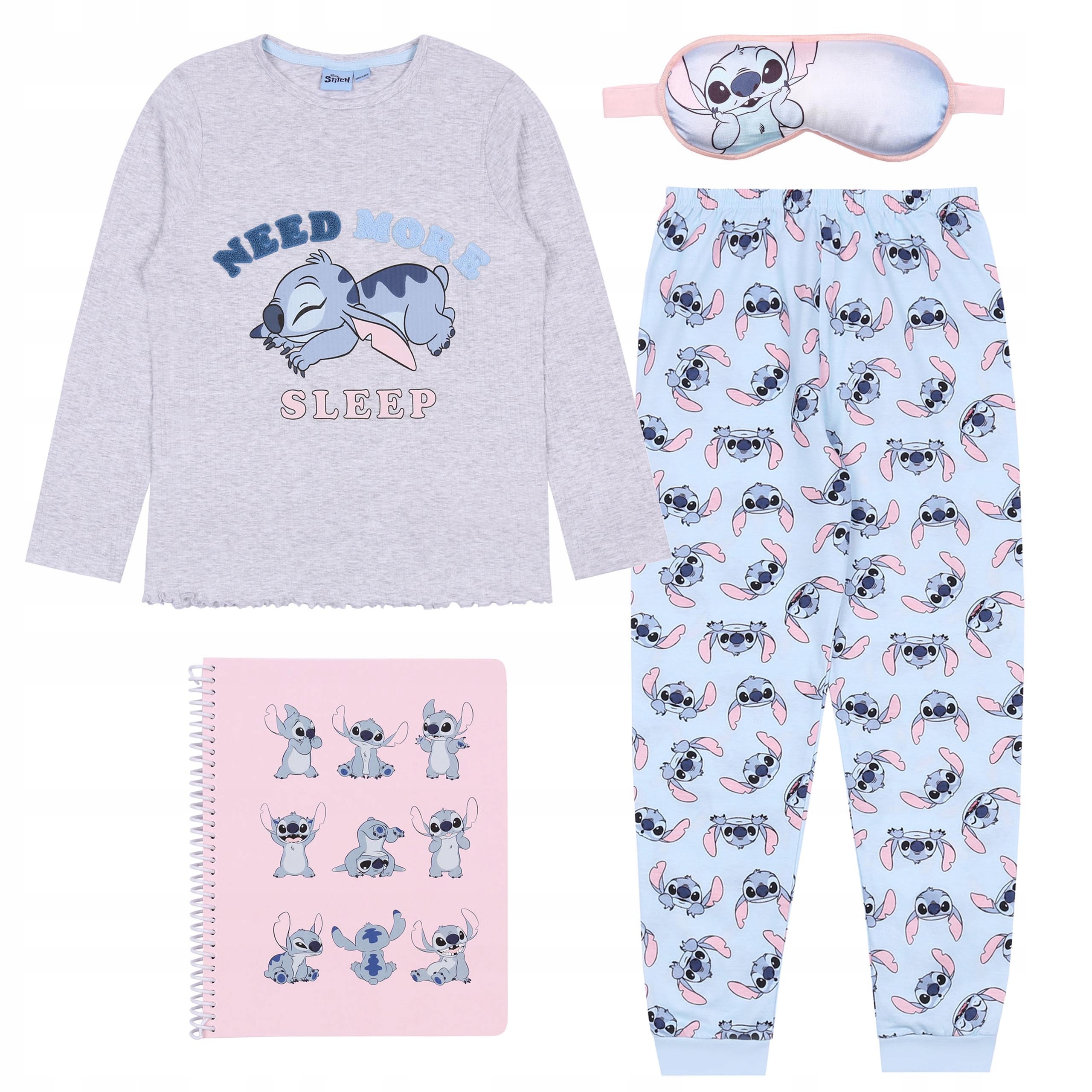 

Piżama + opaska na oczy + zeszyt Stitch Disney 140