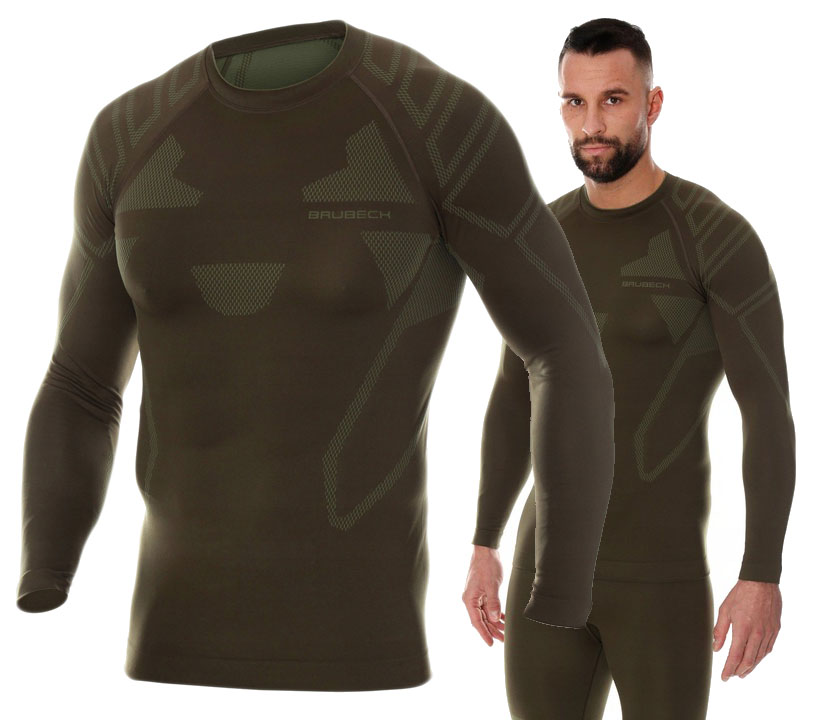 Bluza termoaktywna męska Brubeck Ranger Protect khaki L