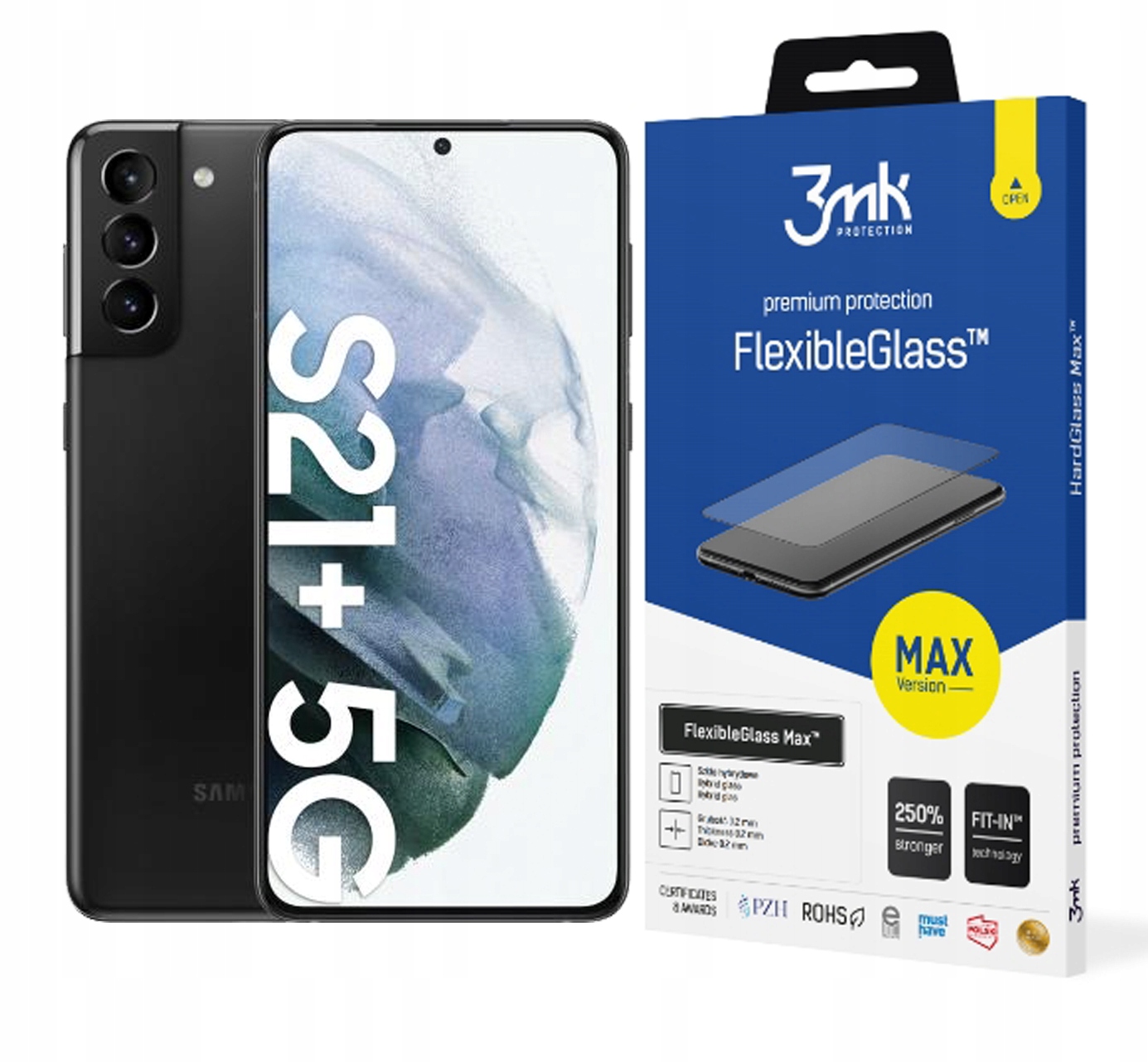 

3MK FlexibleGlass Max do Samsung G996 S21+ czarny