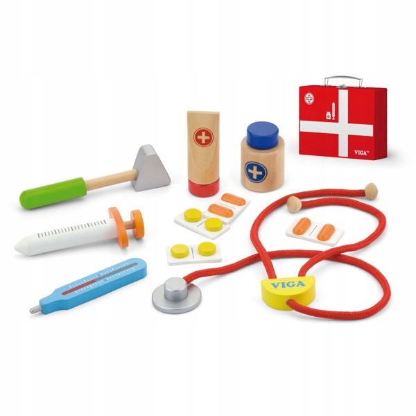 

Zestaw Lekarza Akcesoria Walizka Doktor Drewniany