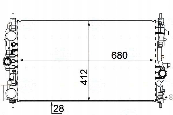 БЕР HELLA РАДІАТОР ДВИГУНА 13311078 1300326 Ol25