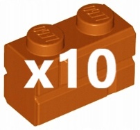 

Lego Cegła, Cegiełka Dark Orange 98283 -10szt
