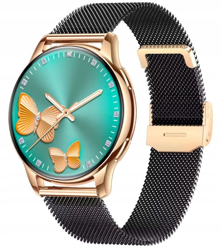 Chytré Hodinky Rubicon RNCF30 Růžové Zlato Puls Tepová Frekvence Tlak Amoled 295