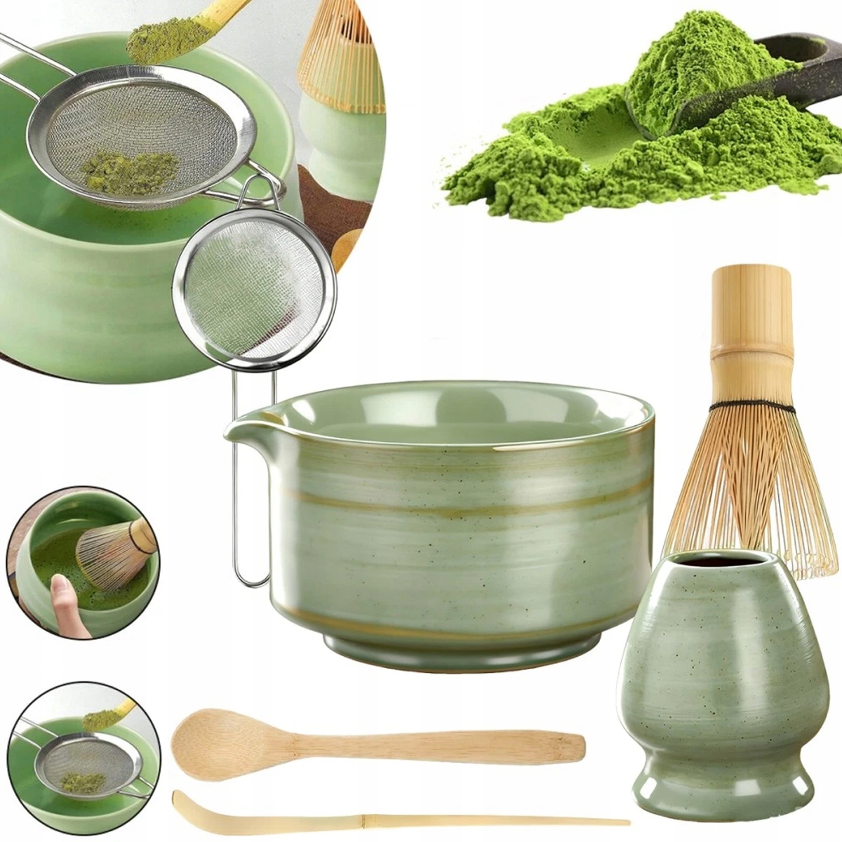 Levně Sada Na Výrobu Matcha 6-DÍLNÁ Dárková Sada Na Čaj Macha