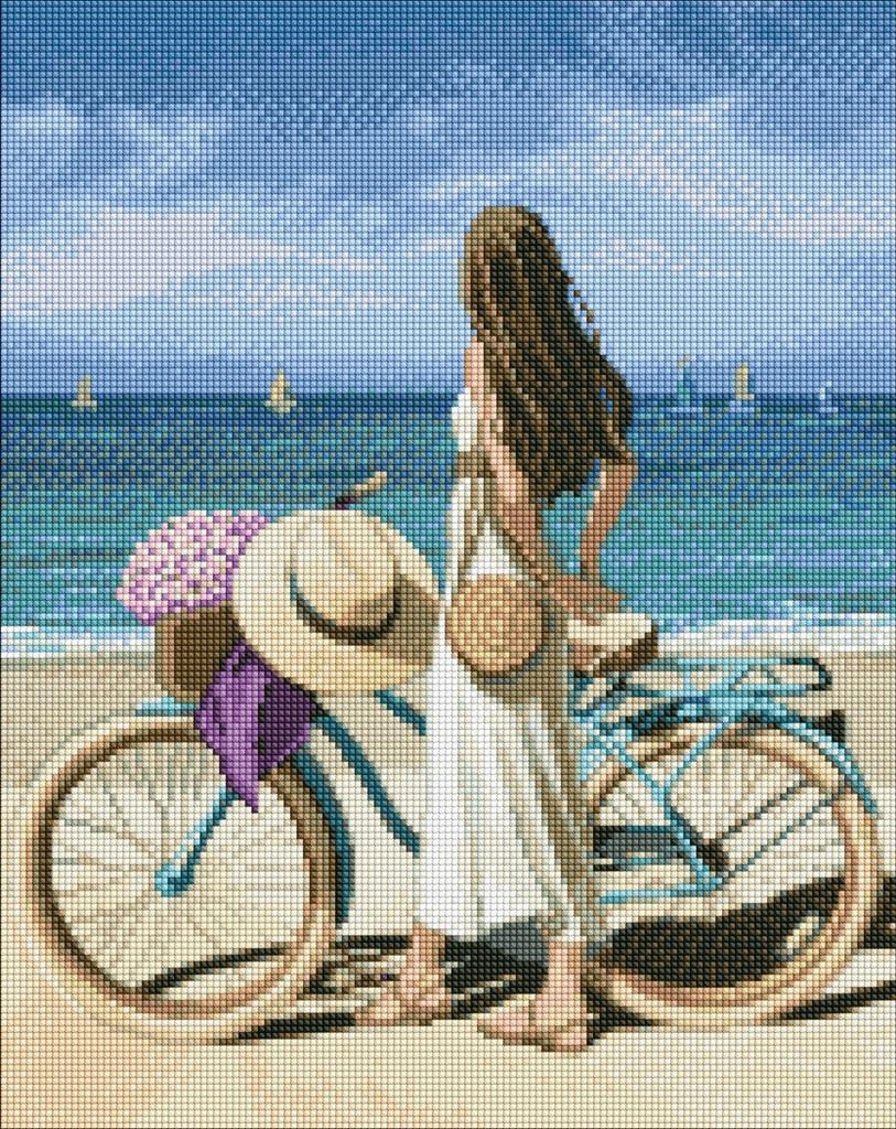 Diamantová mozaika Mořské pobřeží 40x50cm