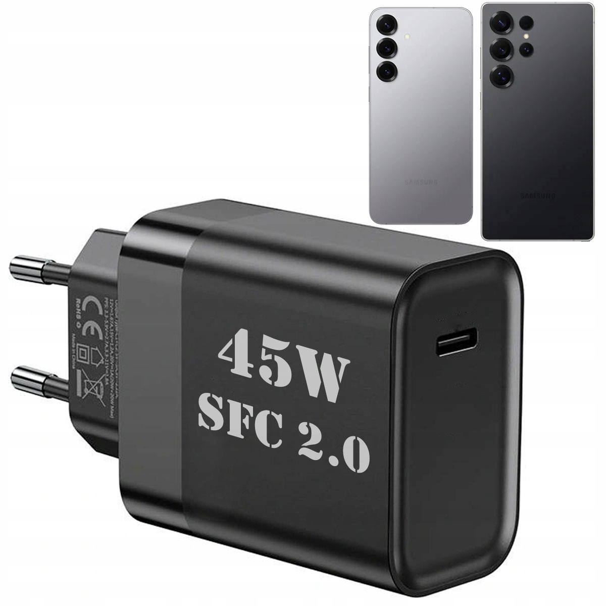 Ładowarka Sieciowa 45W do Samsung Galaxy S23 S24 S25 Plus Ultra